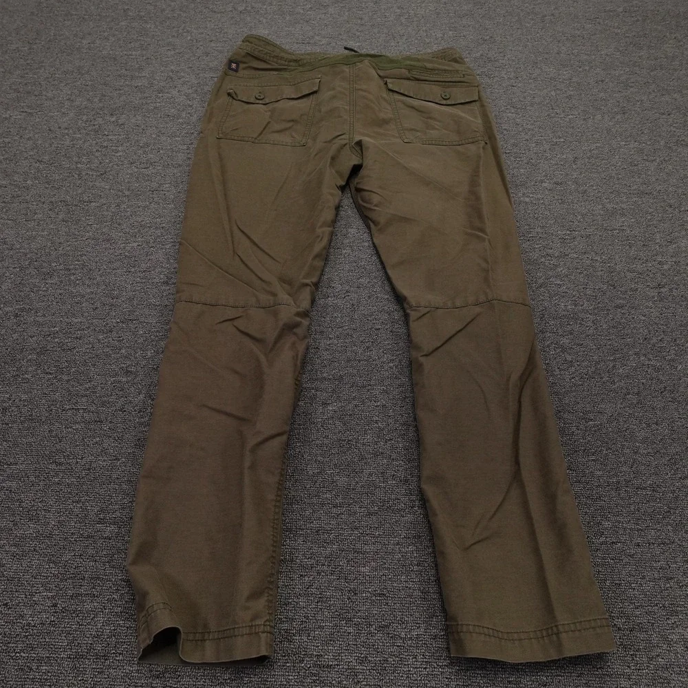 Roark Pants Mens 33x31 Green Elastic Waist Drawstring Canvas Stretch Casual